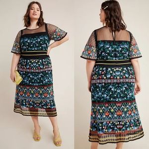 Anthropologie Esther Embroidered dress NWT